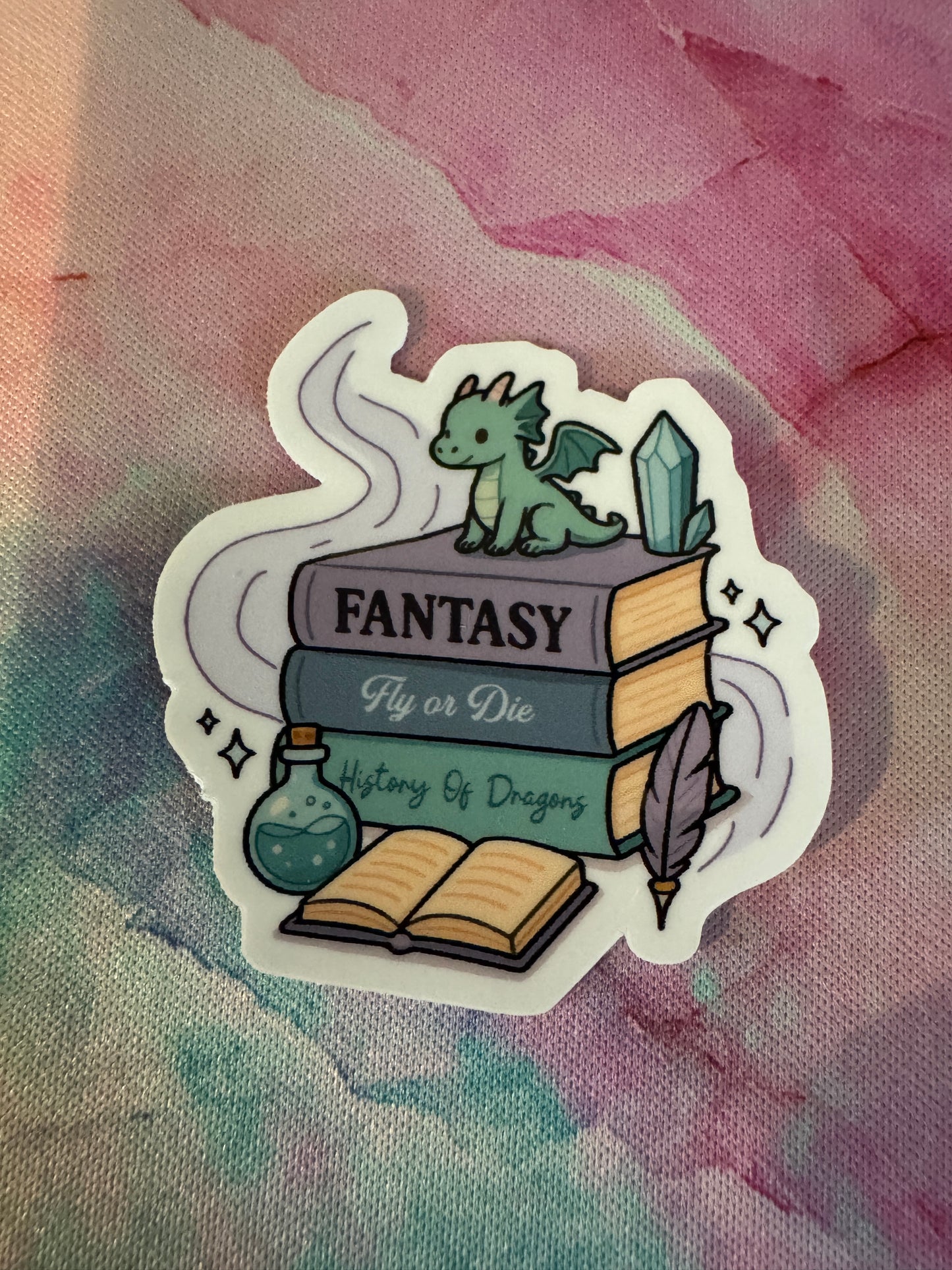 Fantasy Book Stack Sticker