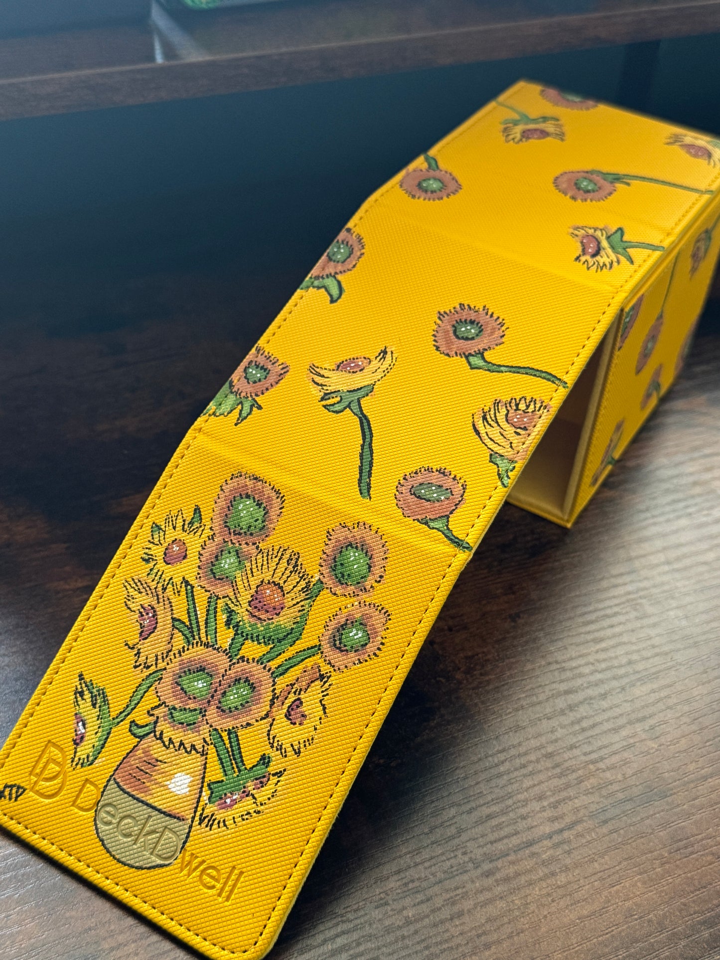 Van Gogh Sunflowers Inspired Hand Painted Deck Box