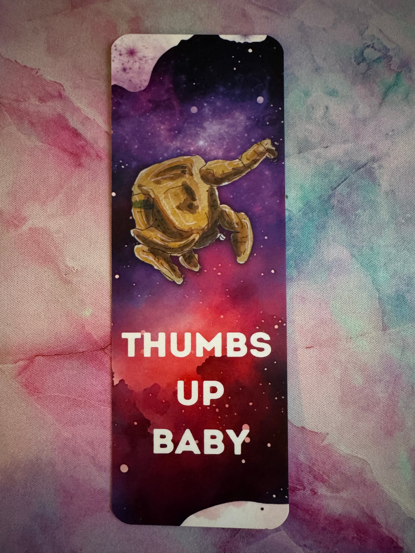 Thumbs up baby bookmark