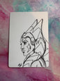 Original Sketch - Ashoka in Profile