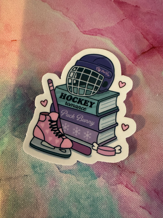 Hockey Book Stack Sticker