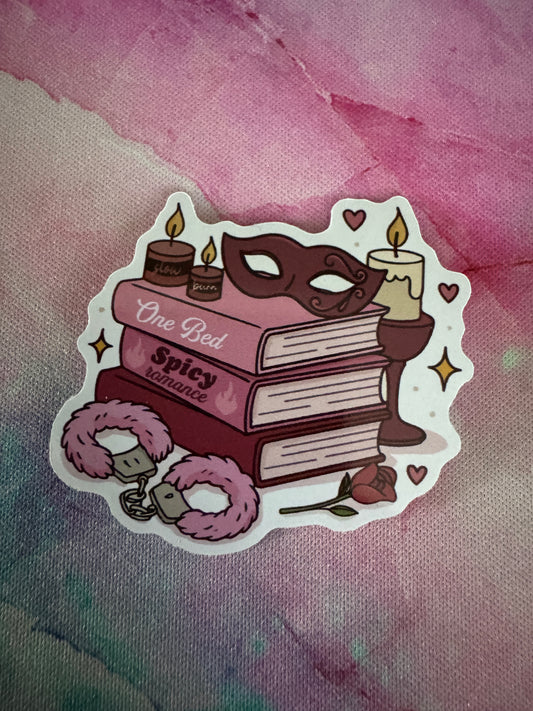 Spicy Book Stack Sticker