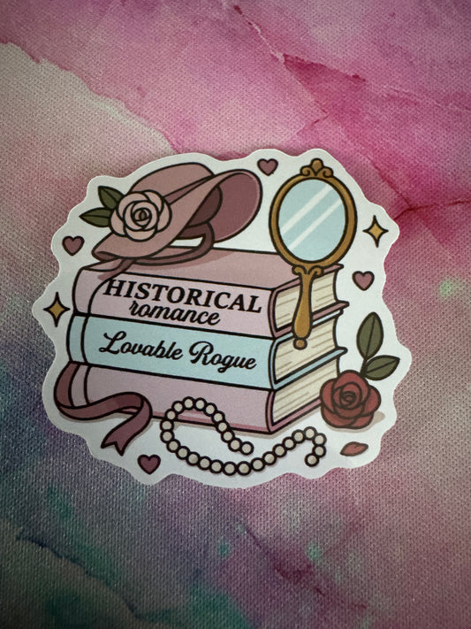 Romance Book Stack Sticker