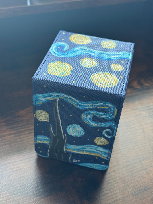 *Pre- Order only* Starry Night Inspired Hand Painted Deck Box