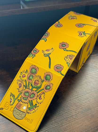 Van Gogh Sunflowers Inspired Hand Painted Deck Box