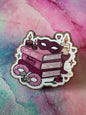 Spicy Fiction Book Stack Pin Badge