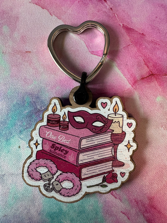 Spicy Romance Wooden gloss Keyring
