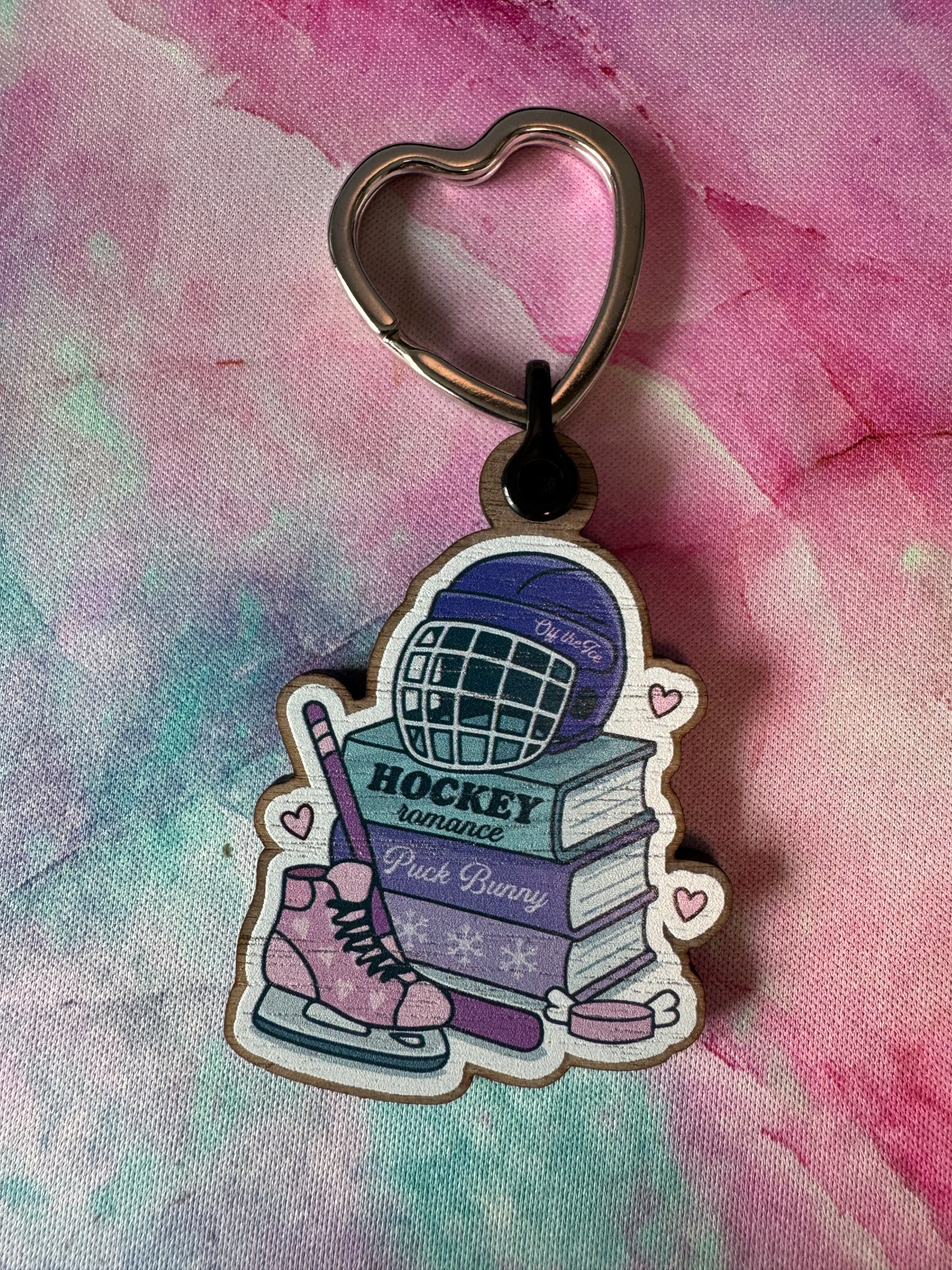 Hockey Wooden gloss Keyring