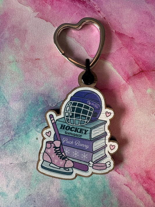 Hockey Wooden gloss Keyring