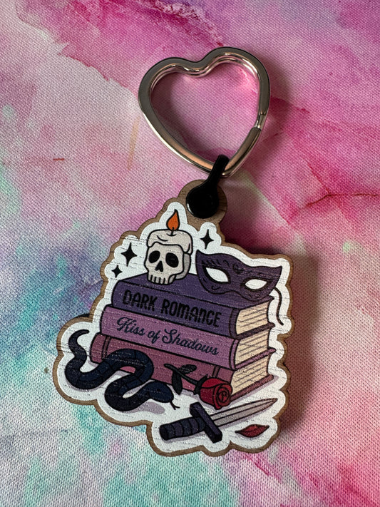 Dark Romance Wooden gloss Keyring