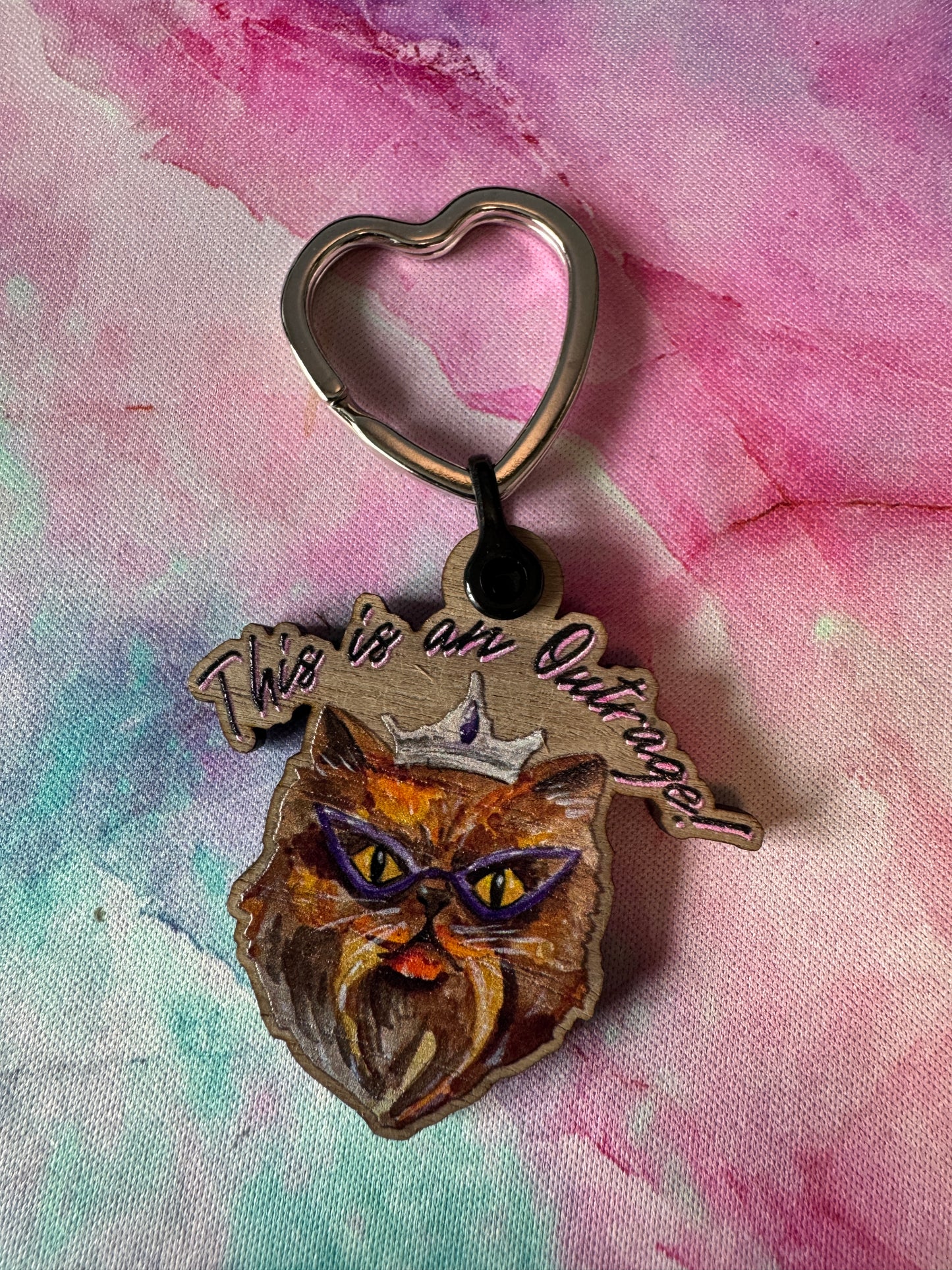 Princess Donut Wooden gloss Keyring