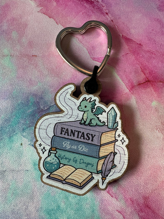Fantasy Wooden gloss Keyring