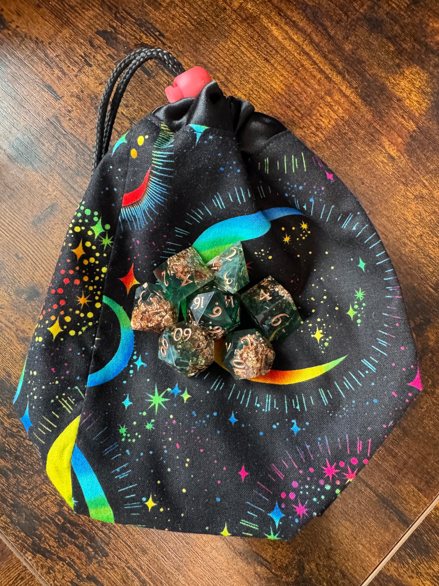 Galaxy Hand made Dice Bag