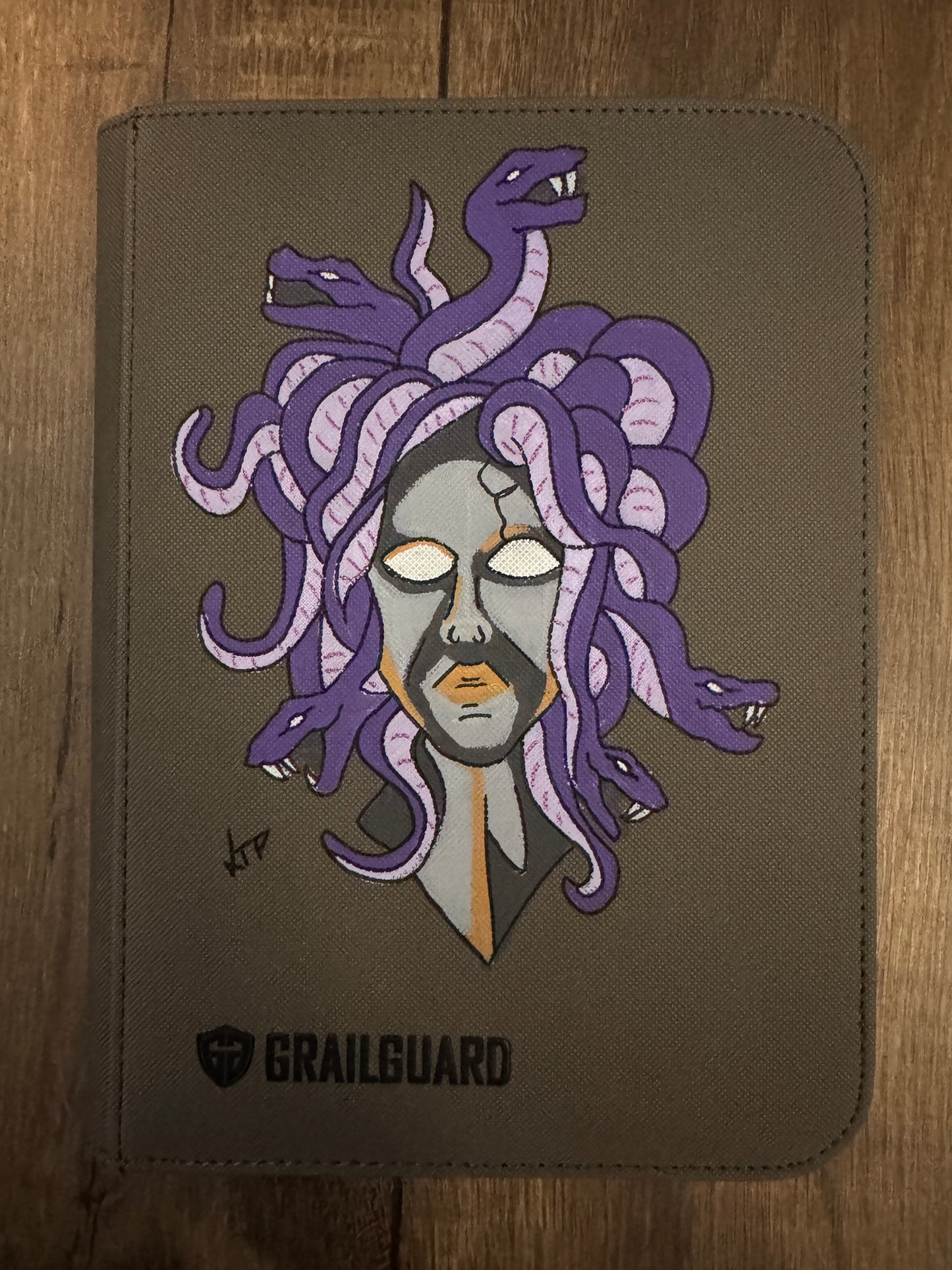 Medusa Purple Hand painted 4 Pocket Binder!