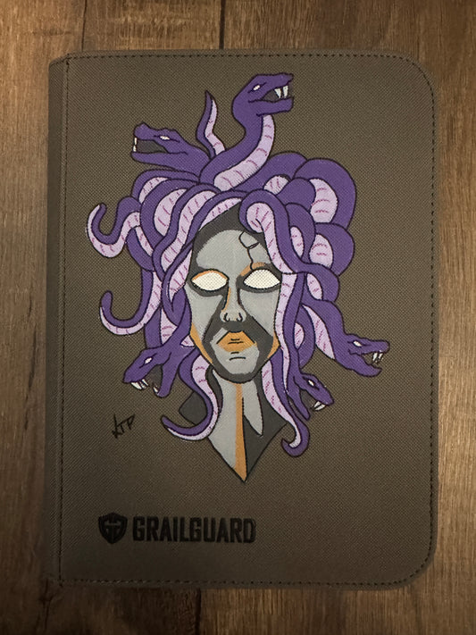 Medusa Purple Hand painted 4 Pocket Binder!