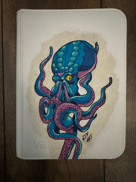 Kraken Hand painted 4 Pocket Binder!