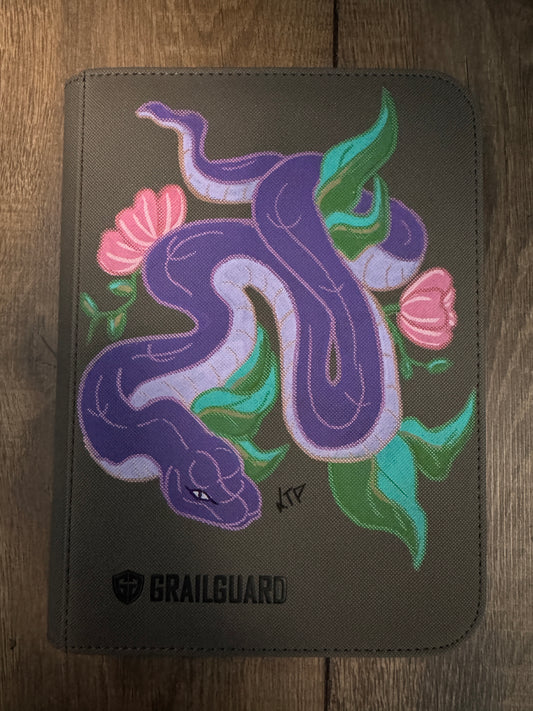 Snake Hand painted 4 Pocket Binder!