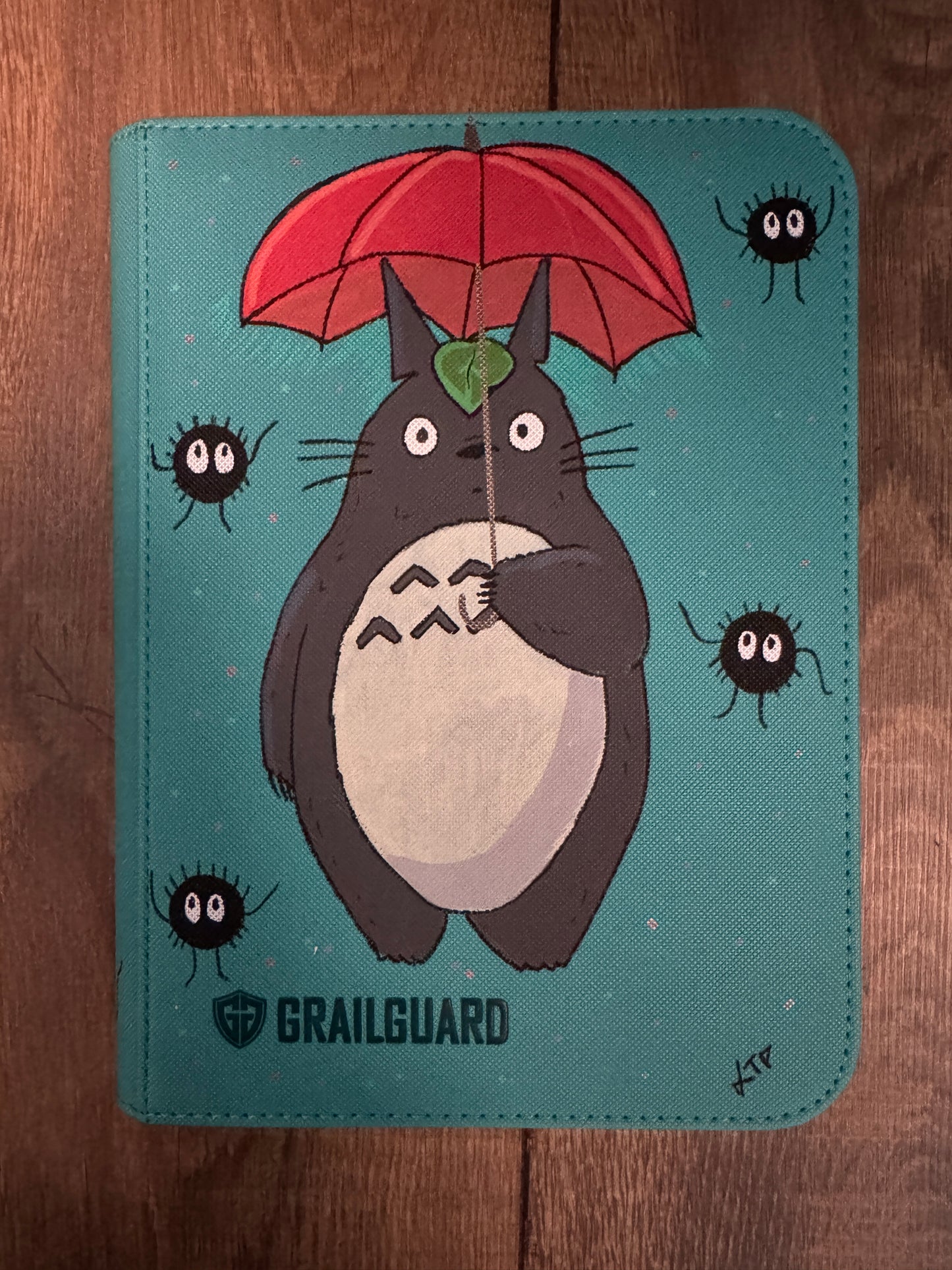 Totoro inspired Hand painted 4 Pocket Binder! Ghibli