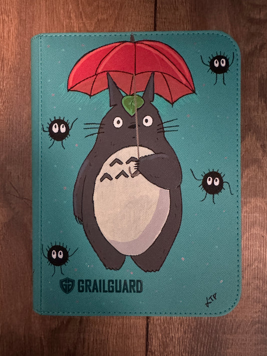 Totoro inspired Hand painted 4 Pocket Binder! Ghibli