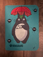 Totoro inspired Hand painted 4 Pocket Binder! Ghibli