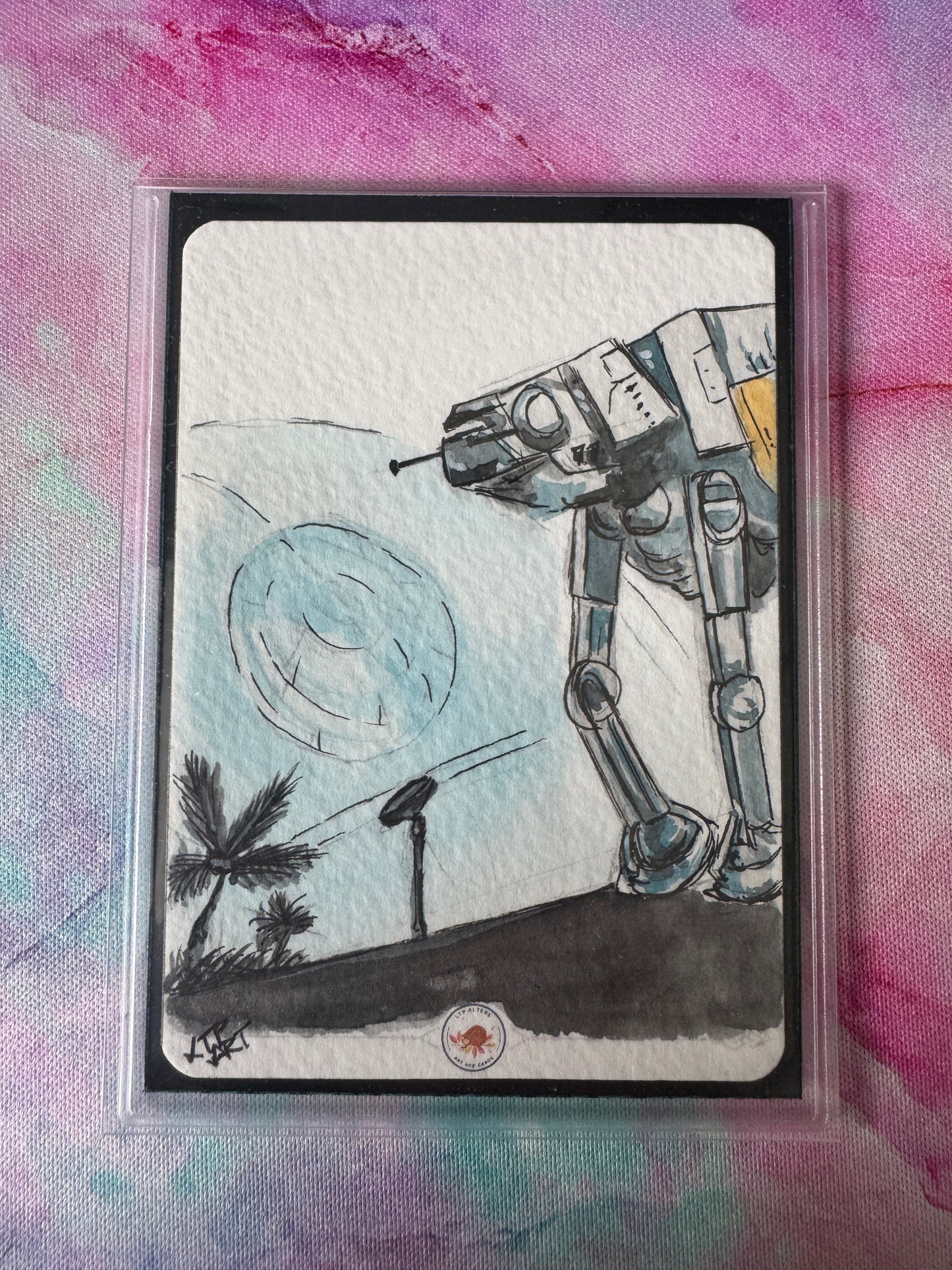 Original Colour Sketch - Star Wars AT-AT