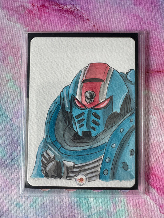 Original Colour Sketch - WH40K Ultramarine