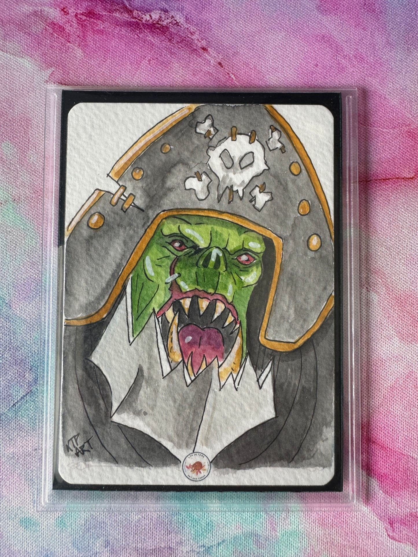 Original Colour Sketch - WH40K Capt Baddruk