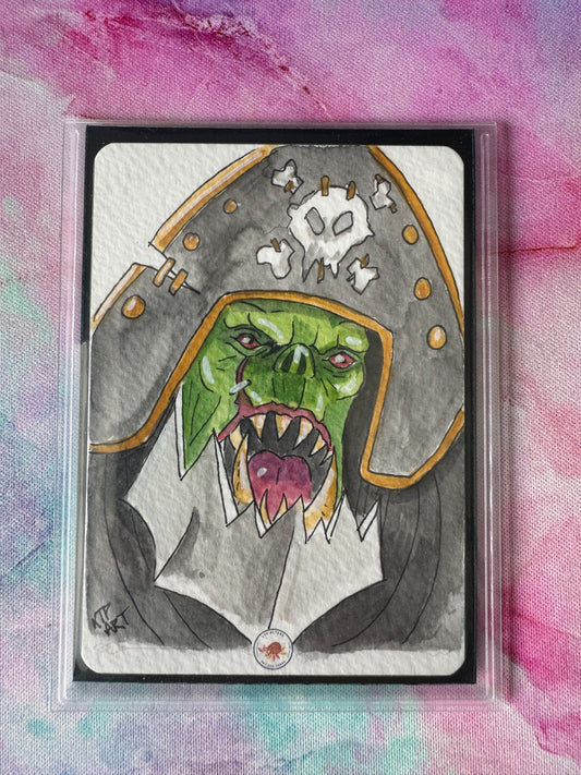 Original Colour Sketch - WH40K Capt Baddruk